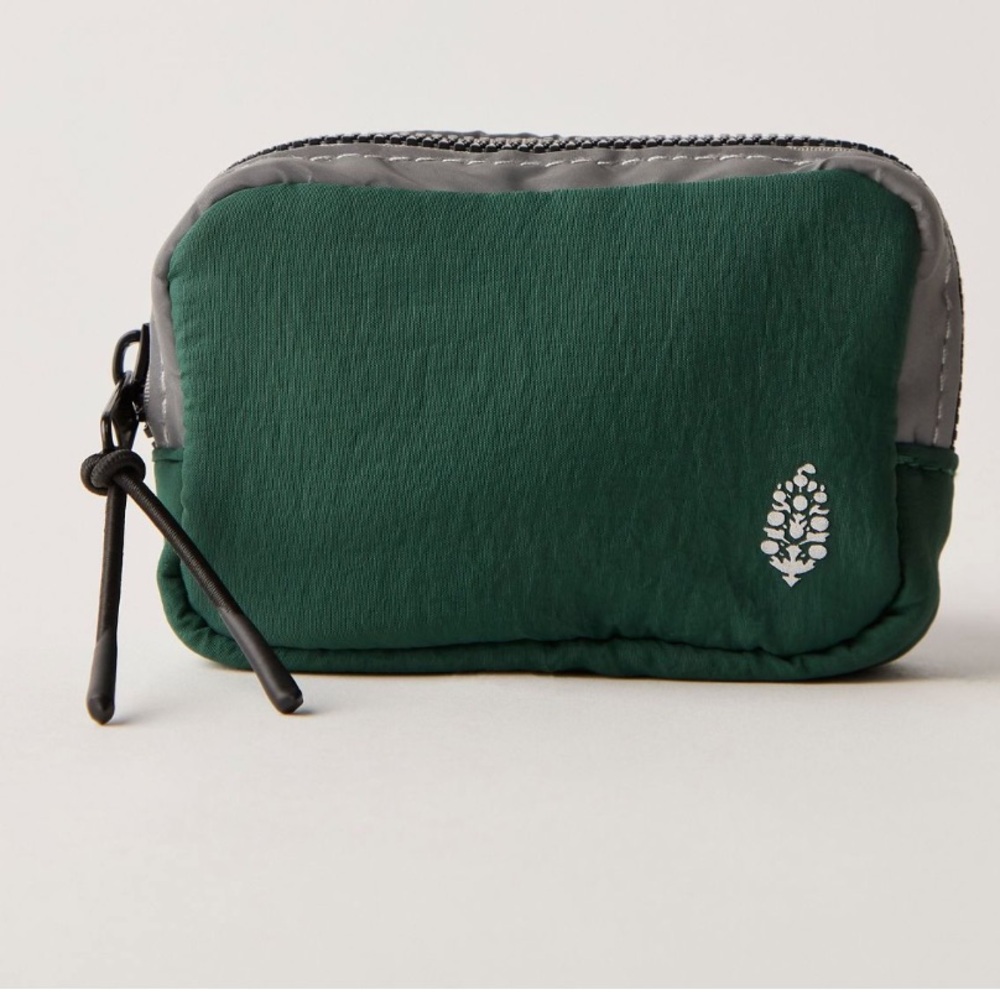 FP movement Evergreen Wrist Pouch - Green and silver reflective trim NWT